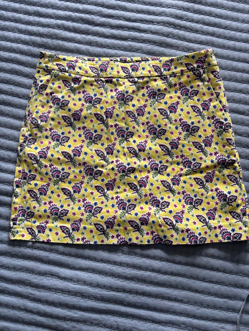 Polo Golf Ralph Lauren Yellow Floral Mini Skirt/shorts Zip Side Pockets Active 6